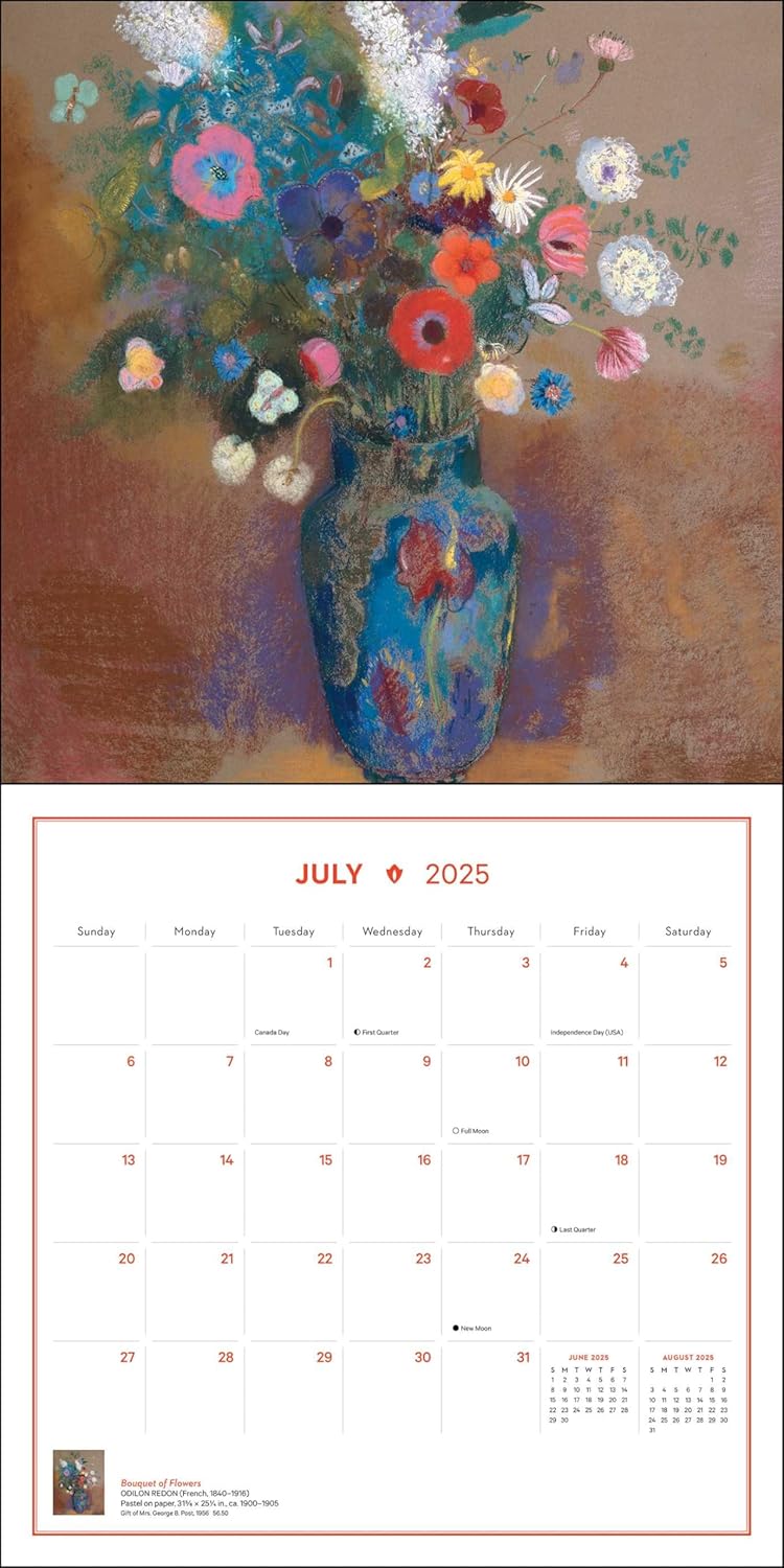 Impressionism and Post-Impressionism 2025 Wall Calendar