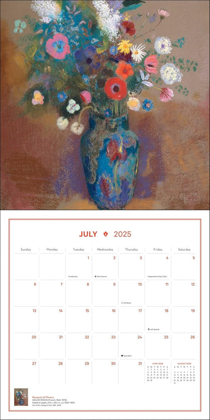 Impressionism and Post-Impressionism 2025 Wall Calendar