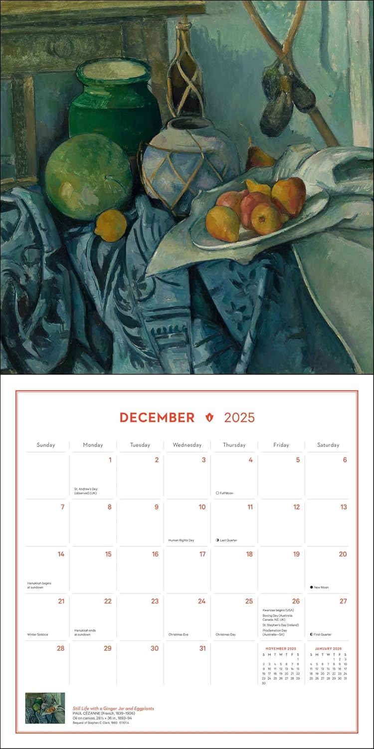 Impressionism and Post-Impressionism 2025 Wall Calendar