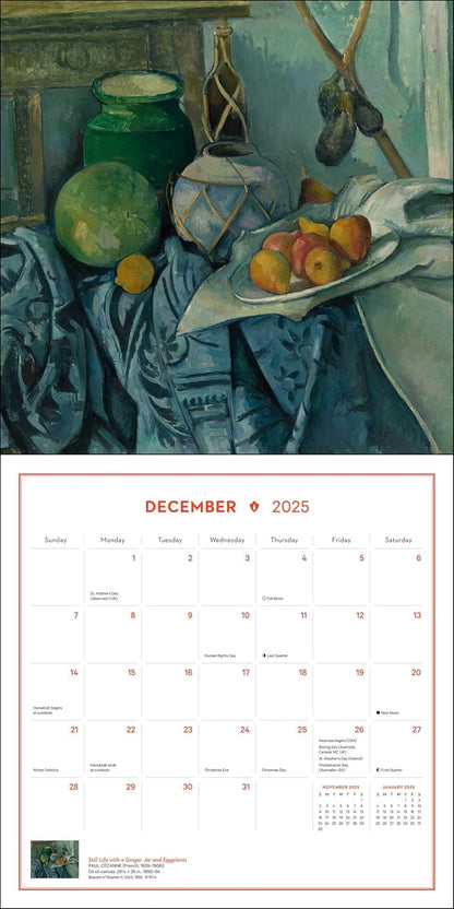 Impressionism and Post-Impressionism 2025 Wall Calendar