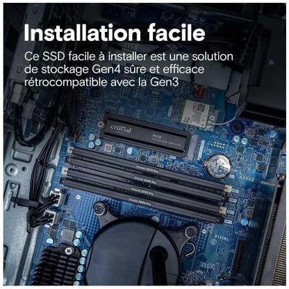 Crucial P310 - SSD - 2 TB - intern - M.2 2280 - PCIe 4.0 x4 (NVMe) - integrierter Kühlkörper