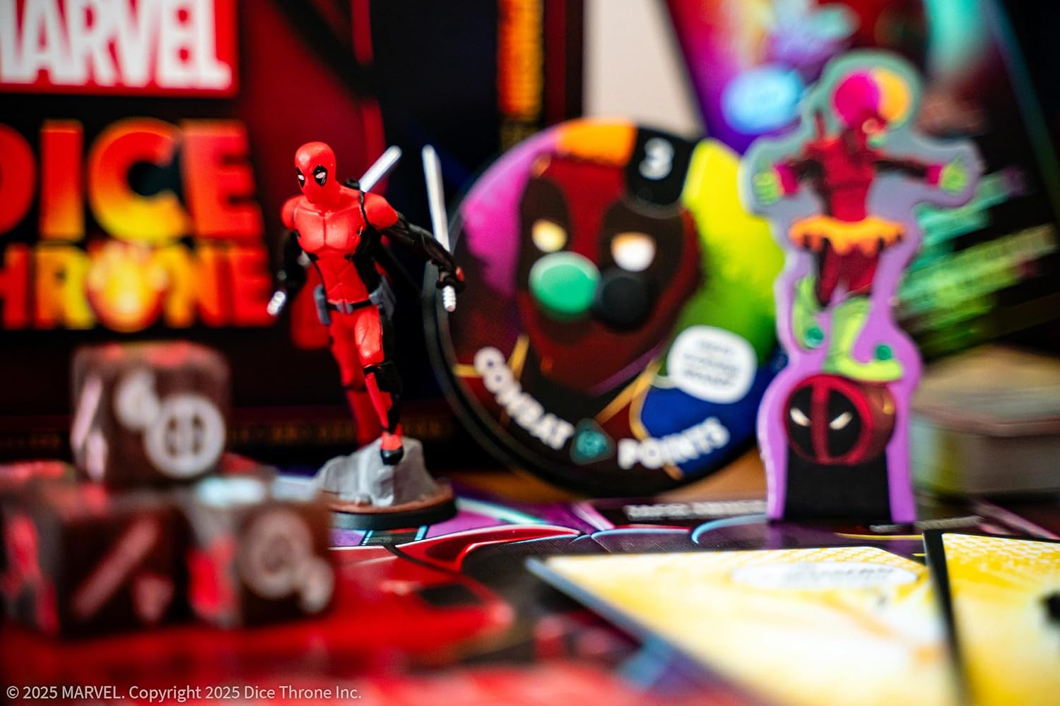 Marvel Dice Throne: Deadpool "Deluxe" Edition, Dice-Rolling Battle Game, Play as Deadpool with Unique Abilities, Stand-Alone Expansion & Compatible with All Dice Throne Heroes, Officially Licensed