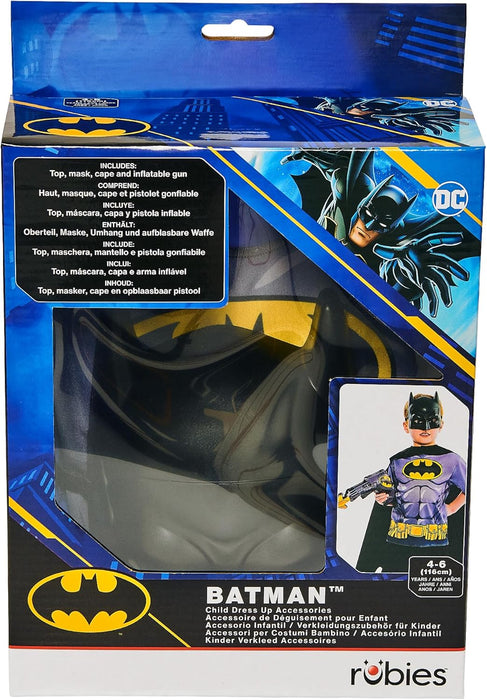 Rubies Official Batman Dress Up Set Child Costume, Kids Fancy Dress, Size Ages 4-6 Years