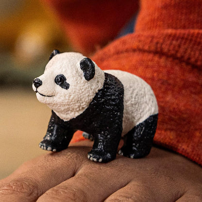 Schleich Wild Life - 6cm Giant Panda Cub Toy Figurine. Realistic Hand-Painted Hard Animal Toys for Boys and Girls. Durable Educational Bear Figure for Imaginative Play. Kids and Toddlers Ages 3+ 14886