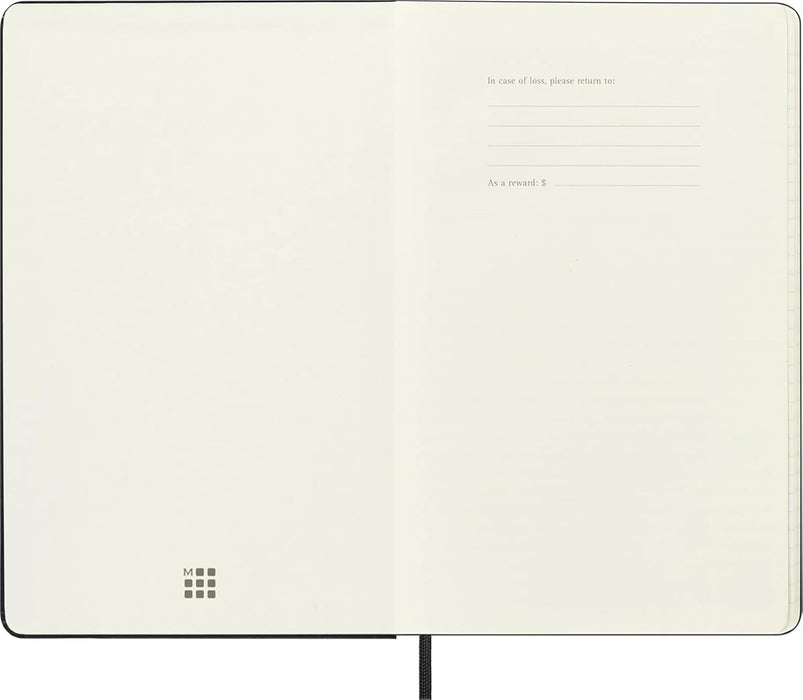 Moleskine Daily Planner 2025-2026, 18-Month Daily Diary With Hard Cover and Elastic Closure, Large Format 13 x 21 cm, Colour Black