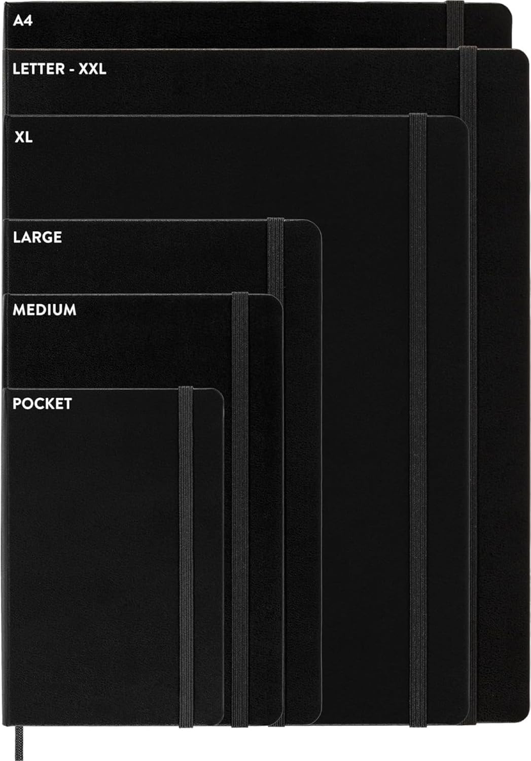 Moleskine Weekly Planner 2025-2026, 18-Month Weekly Planner With Note Space, Hard Cover and Elastic Closure, Large 13 x 21 cm, Colour Black