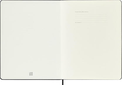 Moleskine Weekly Planner 2025-2026, 18-Month Weekly Planner With Note Space, Hard Cover and Elastic Closure, XL 19 x 25 cm, Colour Black
