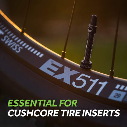 CushCore Tubeless Valves Black 44mm