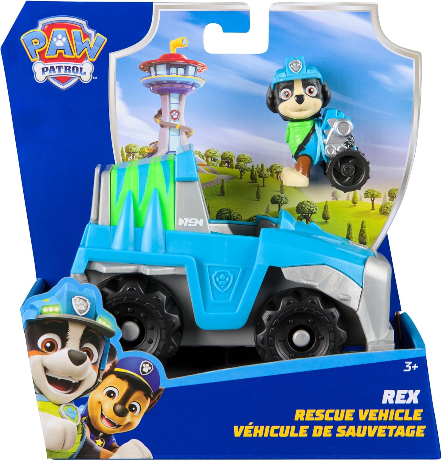 PAW PATROL, Dinosaurier-Rettungsfahrzeug mit Rex Spielfigur (Basis Fahrzeug, 2025), Spielzeug für Kinder ab 3 Jahren