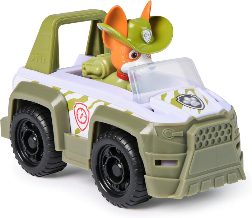 PAW PATROL, Dschungel Jeep mit Tracker Spielfigur (Basis Fahrzeug, 2025), Spielzeug für Kinder ab 3 Jahren