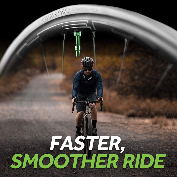 CushCore Gravel.CX Set - Includes (1) Tire Insert, (1) Presta Valve & (1) Rim Sticker, Easy Installation, Helps Improve Ride Quality, Superior Rim & Tire Protection, Fits a 33mm-46mm Tire (Single