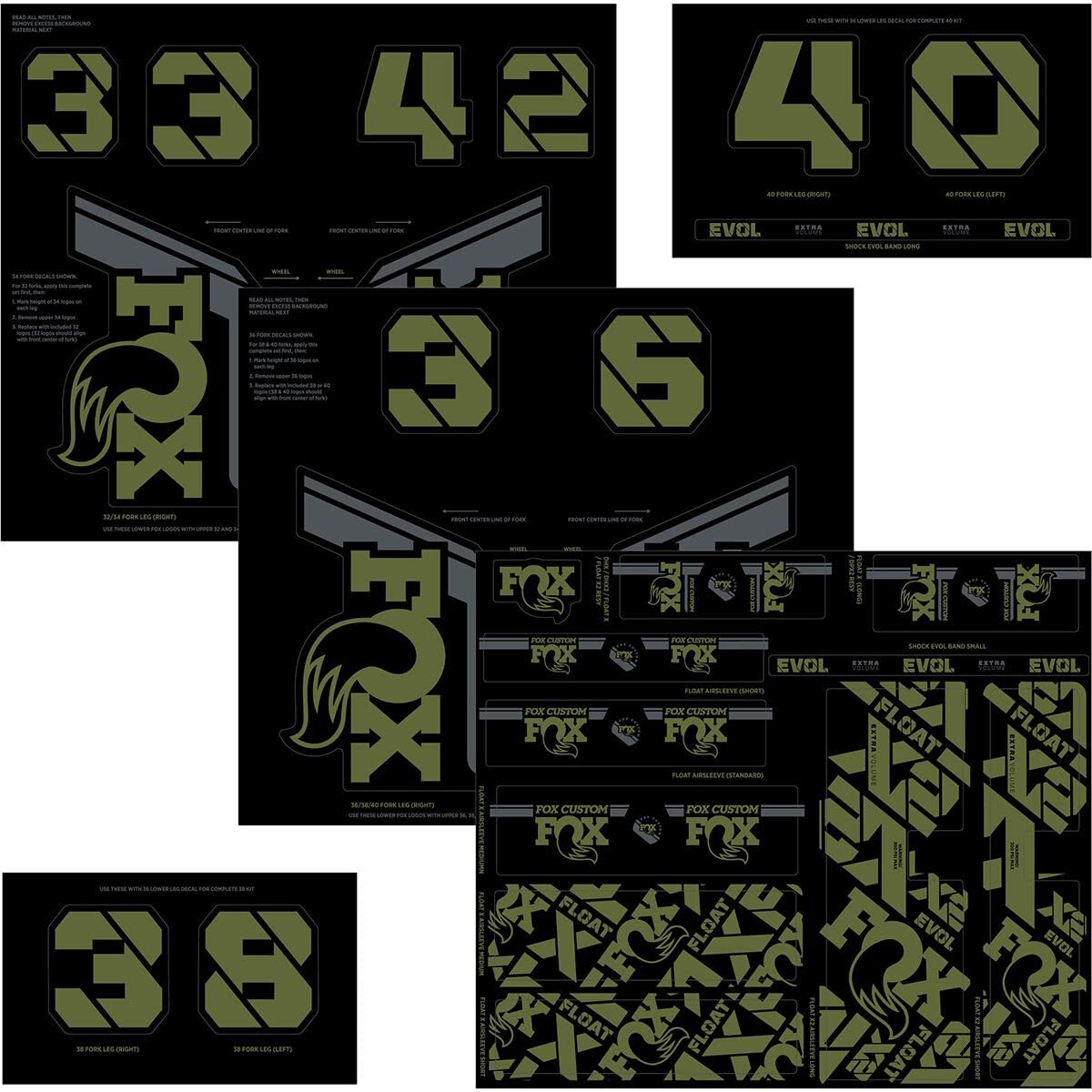 Fox Racing Shox Fork & Shock Decal Kit