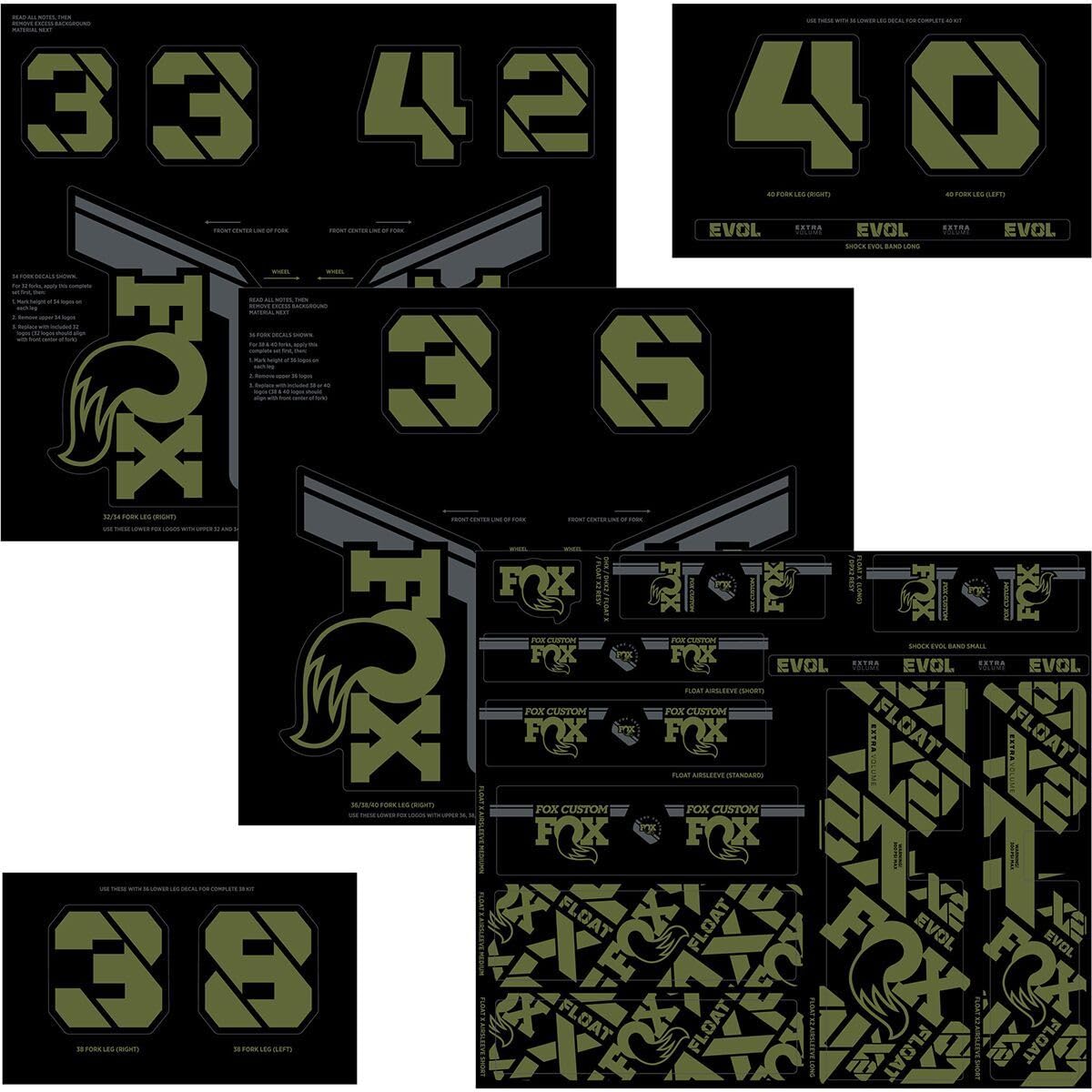 Fox Racing Shox Fork & Shock Decal Kit