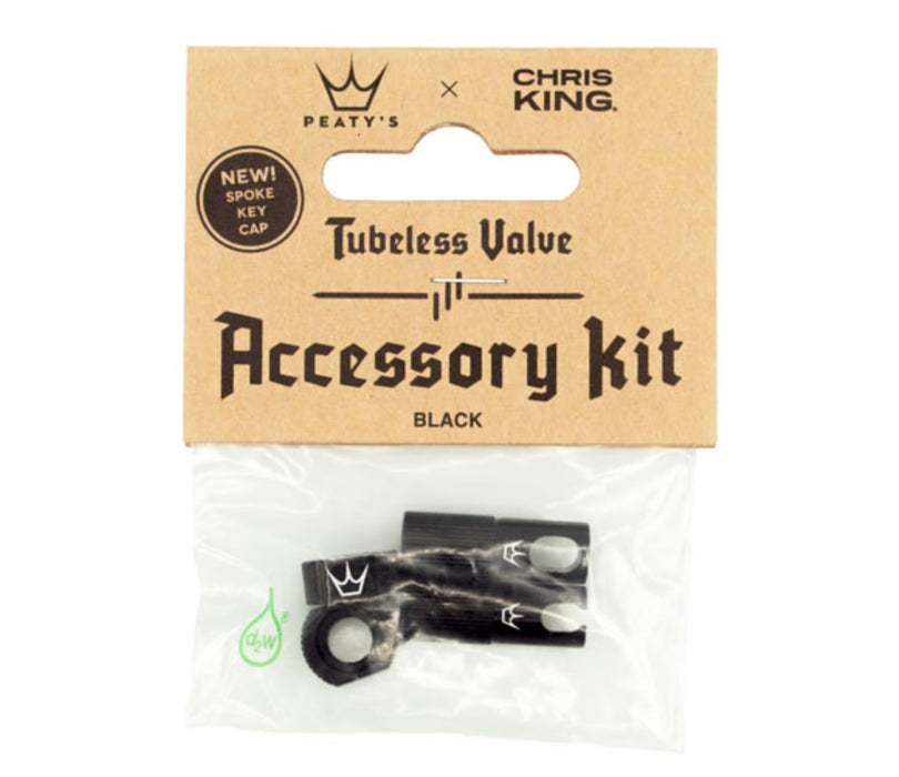 Peaty's x Chris King Tubeless Valve Accessory Kit Black