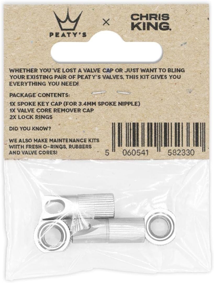 Peaty's x Chris King Tubeless Valve Accessory Kit Silver