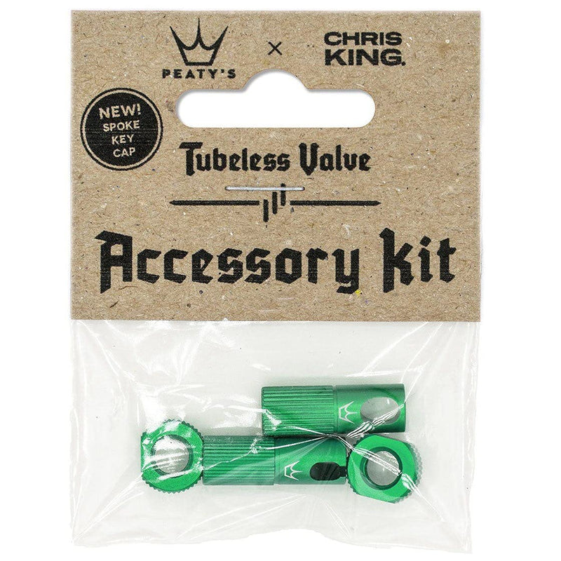 Peaty's x Chris King Tubeless Valve Accessory Kit Emerald