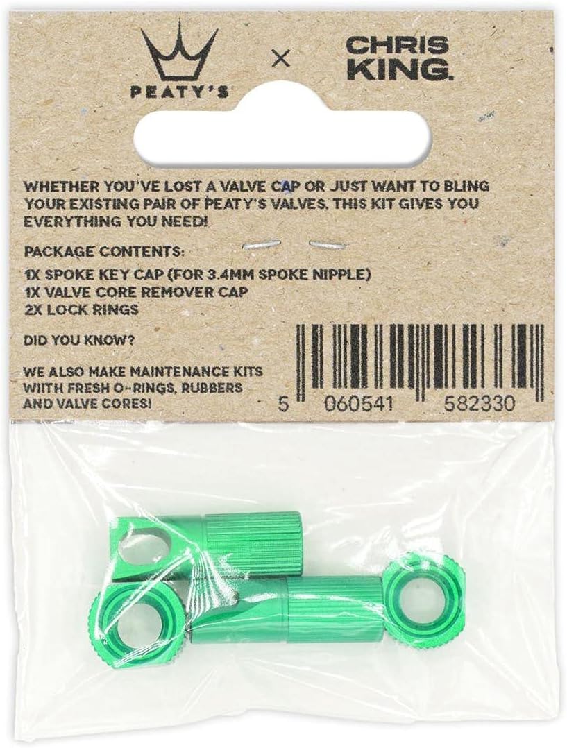 Peaty's x Chris King Tubeless Valve Accessory Kit Emerald