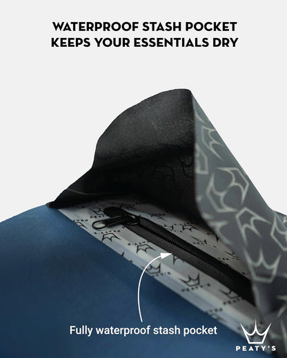 Peaty's Holdfast Bolsa Portaherramientas para Bicicleta - Impermeable con Sistema Antideslizante y Bolsillo con Cremallera, Organizador Reflectante para Herramientas de Ciclismo sin Mochila