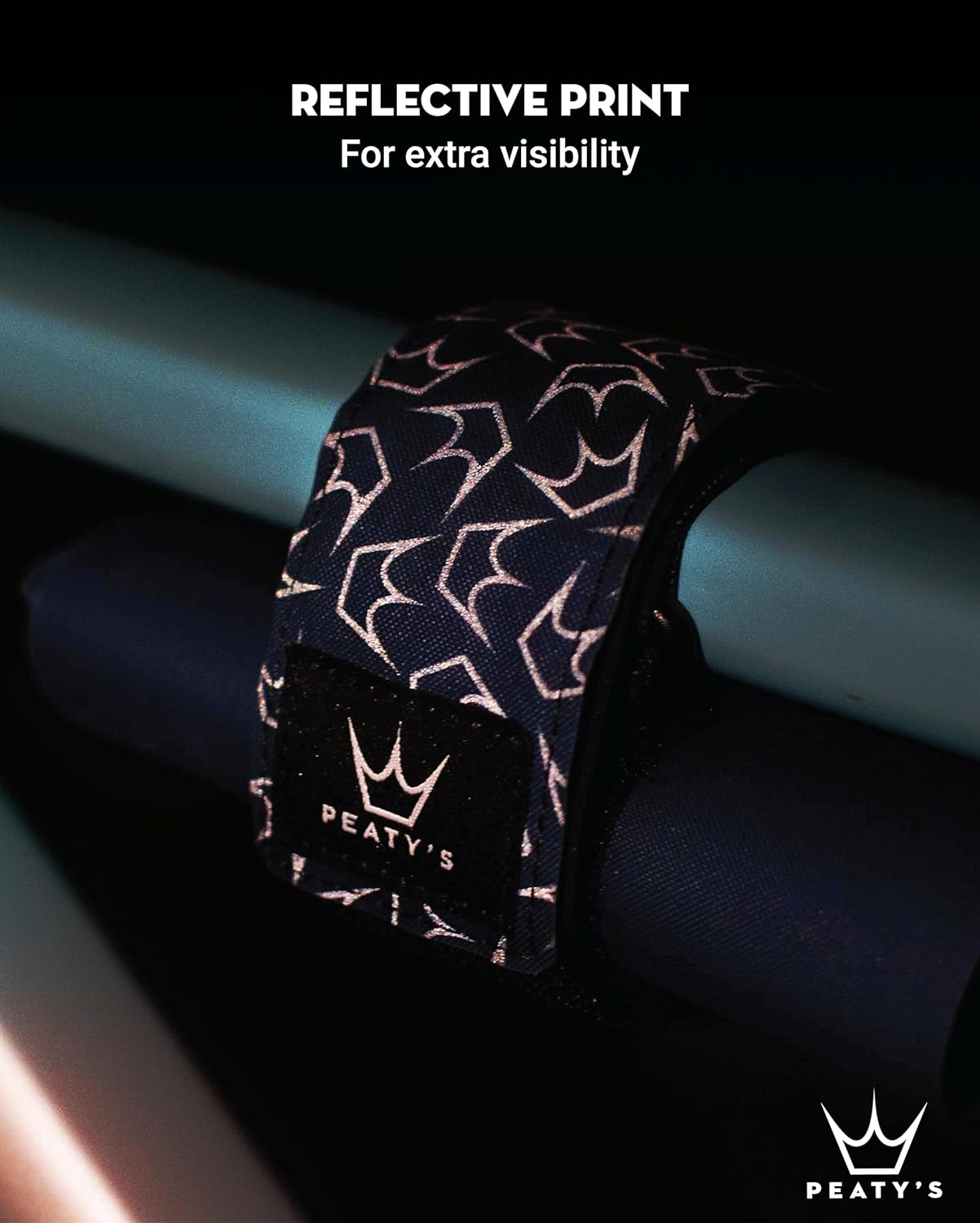 Peaty's Holdfast Bolsa Portaherramientas para Bicicleta - Impermeable con Sistema Antideslizante y Bolsillo con Cremallera, Organizador Reflectante para Herramientas de Ciclismo sin Mochila