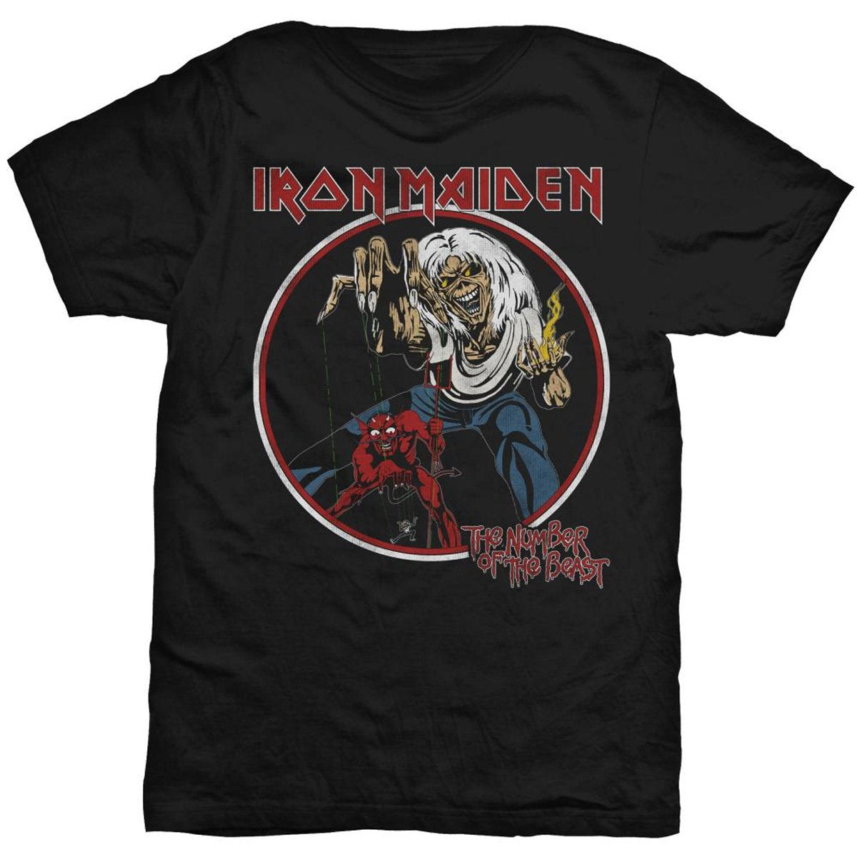 Iron Maiden: Rock Off - Number Of The Beast Vintage (T-Shirt Unisex Tg. S)
