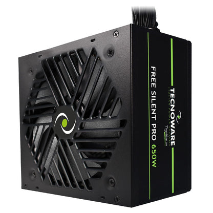Tecnoware Power Systems Alimentatore Free Silent PRO 650 per PC Evoluti con Scheda Grafica NVIDIA GeForce GTX - RTX, Ventola Silenziosa, connettori PCI-E, CPU 4+4, SATA, Molex