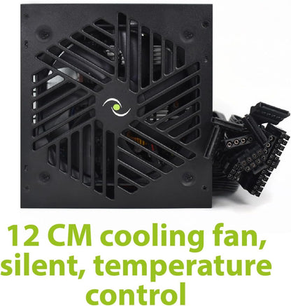 Tecnoware Alimentatore Free Silent PRO 750 per PC Evoluti con Scheda Grafica NVIDIA GeForce GTX - RTX, Ventola Silenziosa, connettori PCI-E, CPU 4+4, SATA, Molex