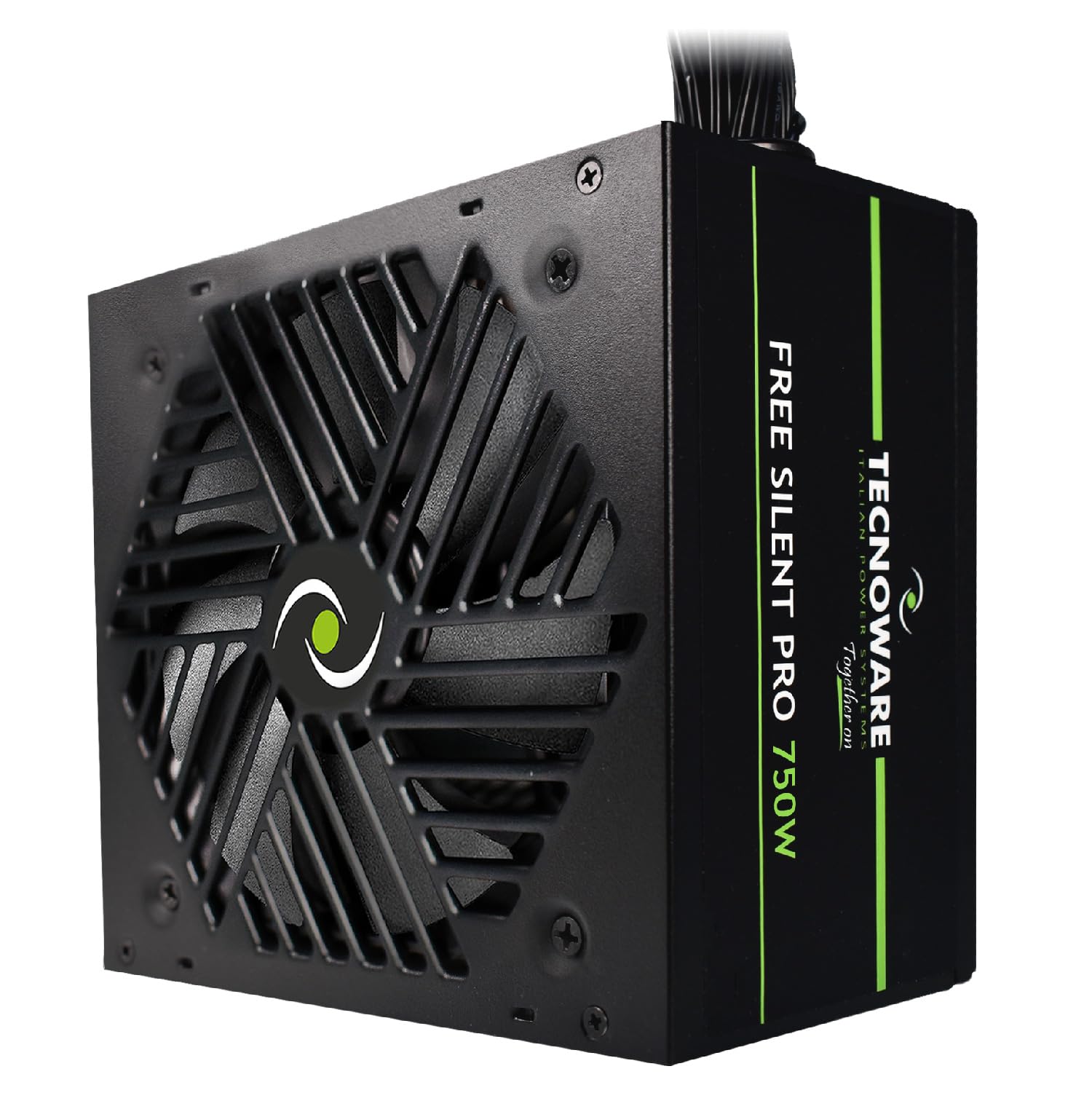 Tecnoware Alimentatore Free Silent PRO 750 per PC Evoluti con Scheda Grafica NVIDIA GeForce GTX - RTX, Ventola Silenziosa, connettori PCI-E, CPU 4+4, SATA, Molex