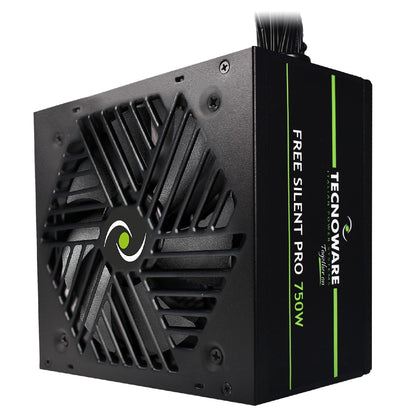 Tecnoware Alimentatore Free Silent PRO 750 per PC Evoluti con Scheda Grafica NVIDIA GeForce GTX - RTX, Ventola Silenziosa, connettori PCI-E, CPU 4+4, SATA, Molex