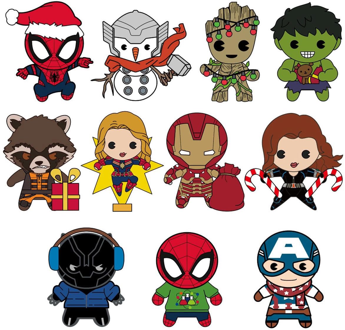 Marvel série 1 présentoir porte-clés sac à dos Marvel Christmas (24