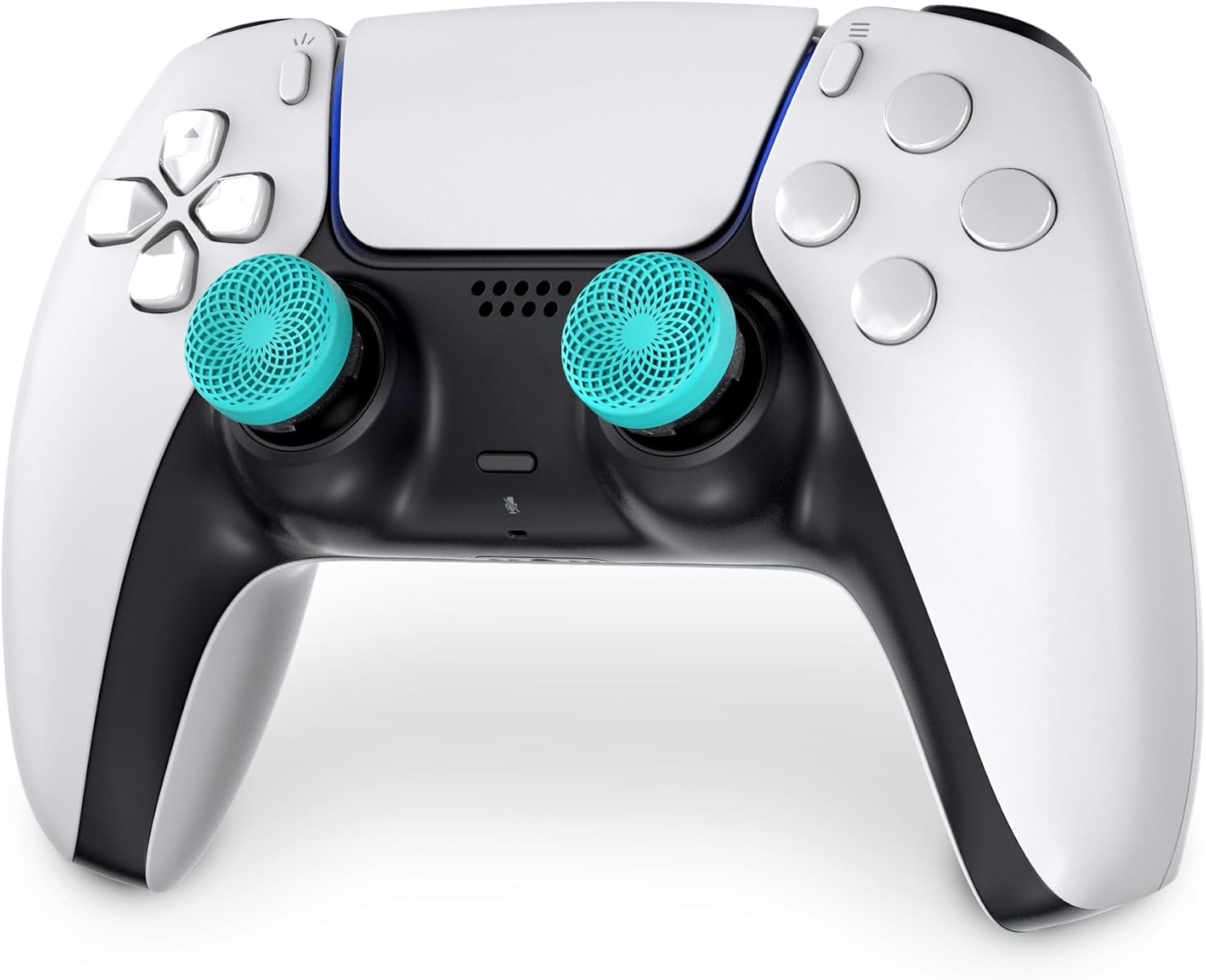 KontrolFreek Lotus per Playstation 5 e Playstation 4 - Levette ad alte prestazioni - 2 concave a vita media - Verde Acqua/Trasparente