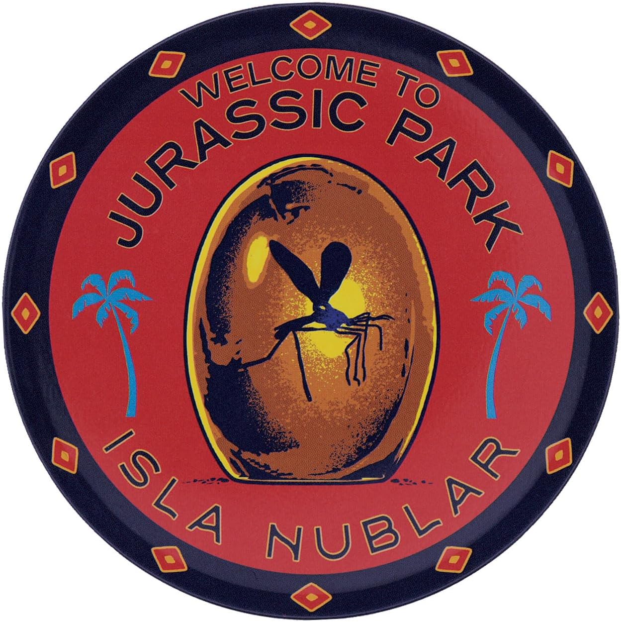 JURASSIC PARK - 4 Embossed Metal Coasters