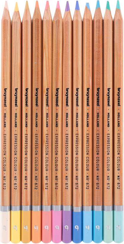 Kleurpotloden Bruynzeel Expression Pastel: 12 Stuks (60312112)