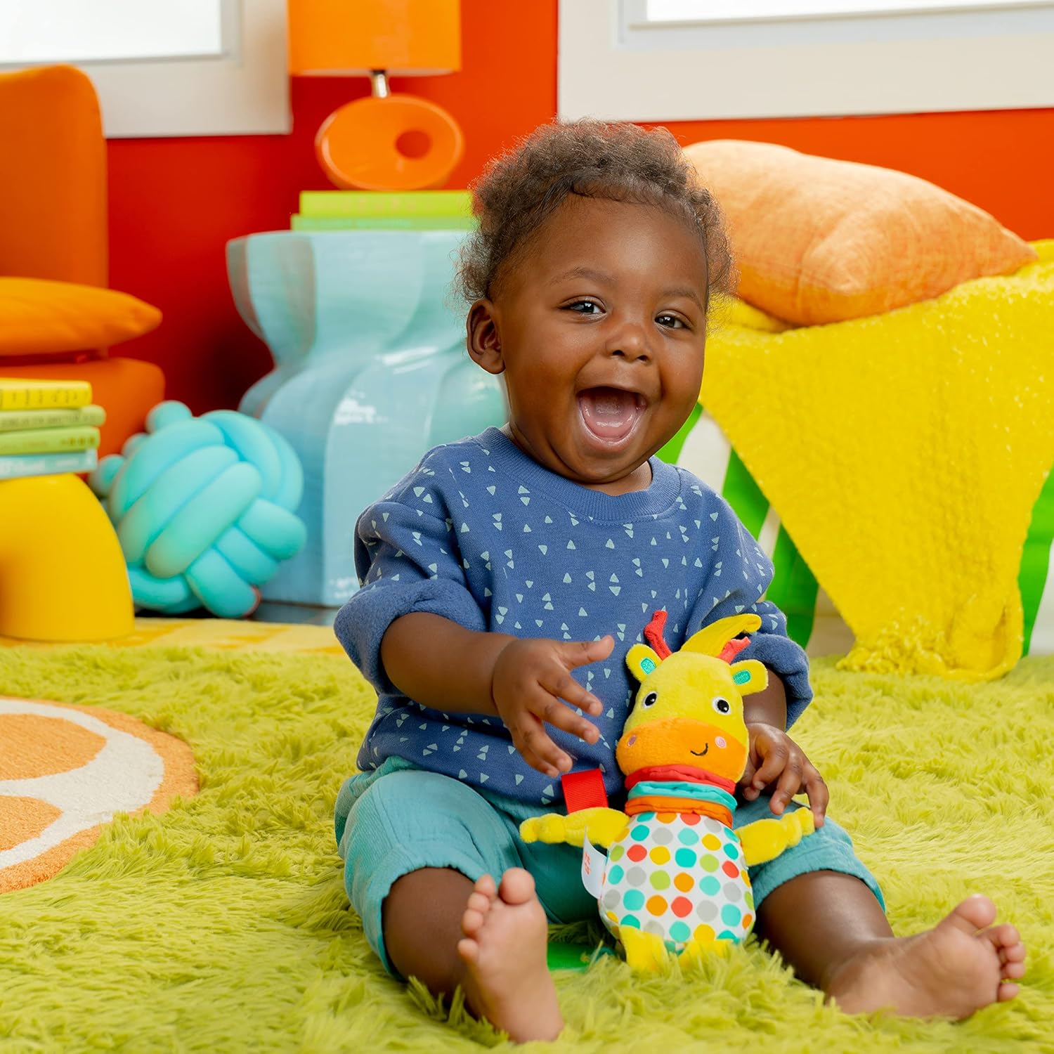 Bright Starts Pull Play & Boogie Muziekspeelgoed voor kinderwagens, giraf, uniseks, 0+ maanden