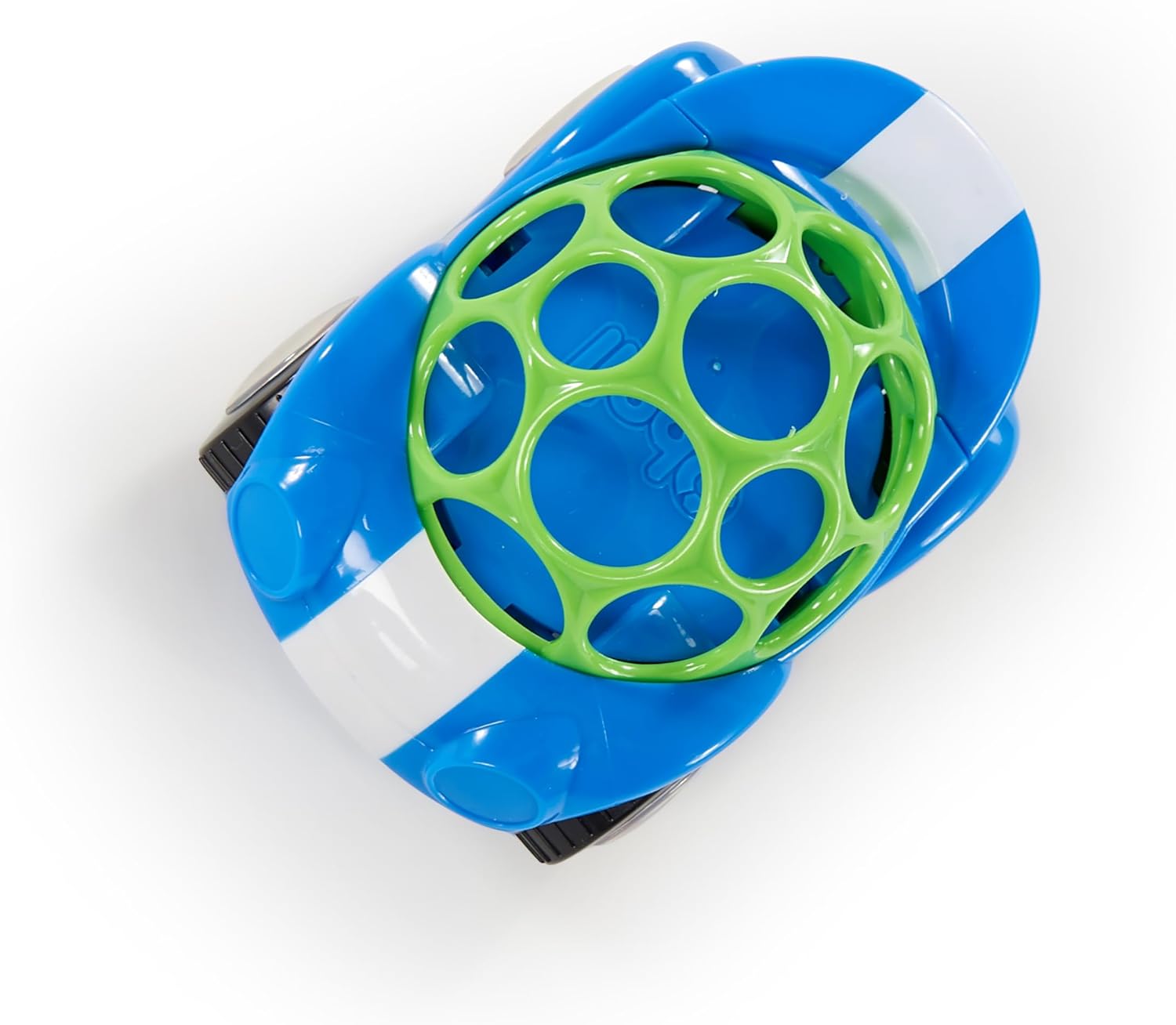 Bright Starts, Oball, Easy Grasp Rattle & Roll Toy Cochecito Deportivo sin BPA Juguete Infantil para Gatear, 1 Pack, a Partir de 3 Meses, Azul/Verde