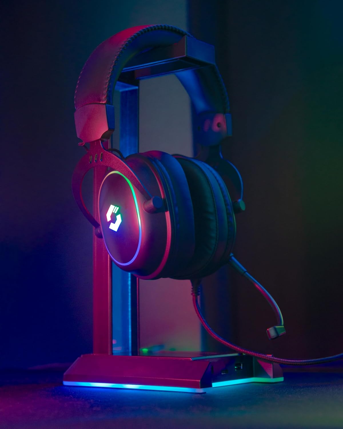 Speedlink CONUX RGB - Casque de Gaming Filaire avec Microphone pour PC, PS5, PS4, Xbox Series X/S, Switch, éclairage RGB, câble Jack 3,5mm et Adaptateur Y, Noir