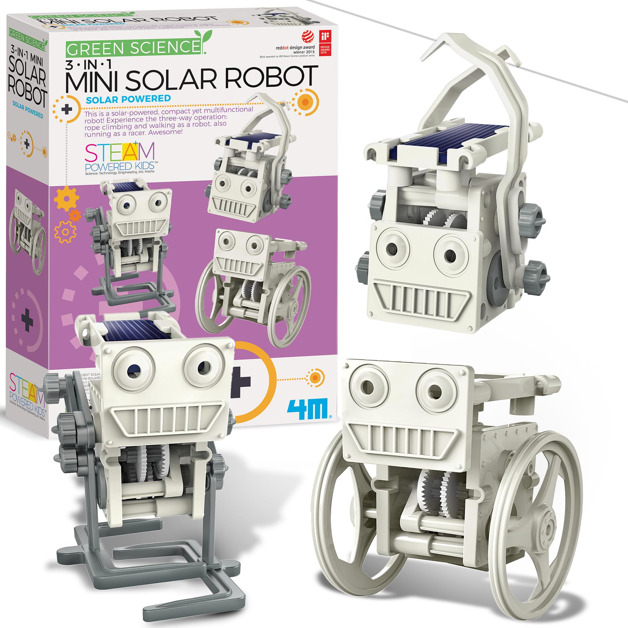 4M 3-in-1 Eco Engineering Mini Solar Robot Toy