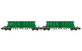 Arnold HN6670 Renfe Mercancías, 2-Unit Pack 4-Axle Hopper Wagons Faoos, Green, EpV-VI Freight Wagons