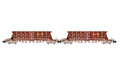 Arnold HN6671 Renfe, 2-Unit Pack 4-Axle Coal Hopper Wagons Faoos Saltra, Carfe, Brown Livery, Loaded W Coal, Ep IV-V Freight Wagons