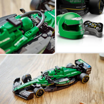 LEGO Speed Champions Aston Martin Aramco F1 AMR24 Race Car Toy with a Collectible Formula 1 Driver Minifigure - Model Kits for 10+ Year Old Boys & Girls or Adult Motorsport Fans 77245