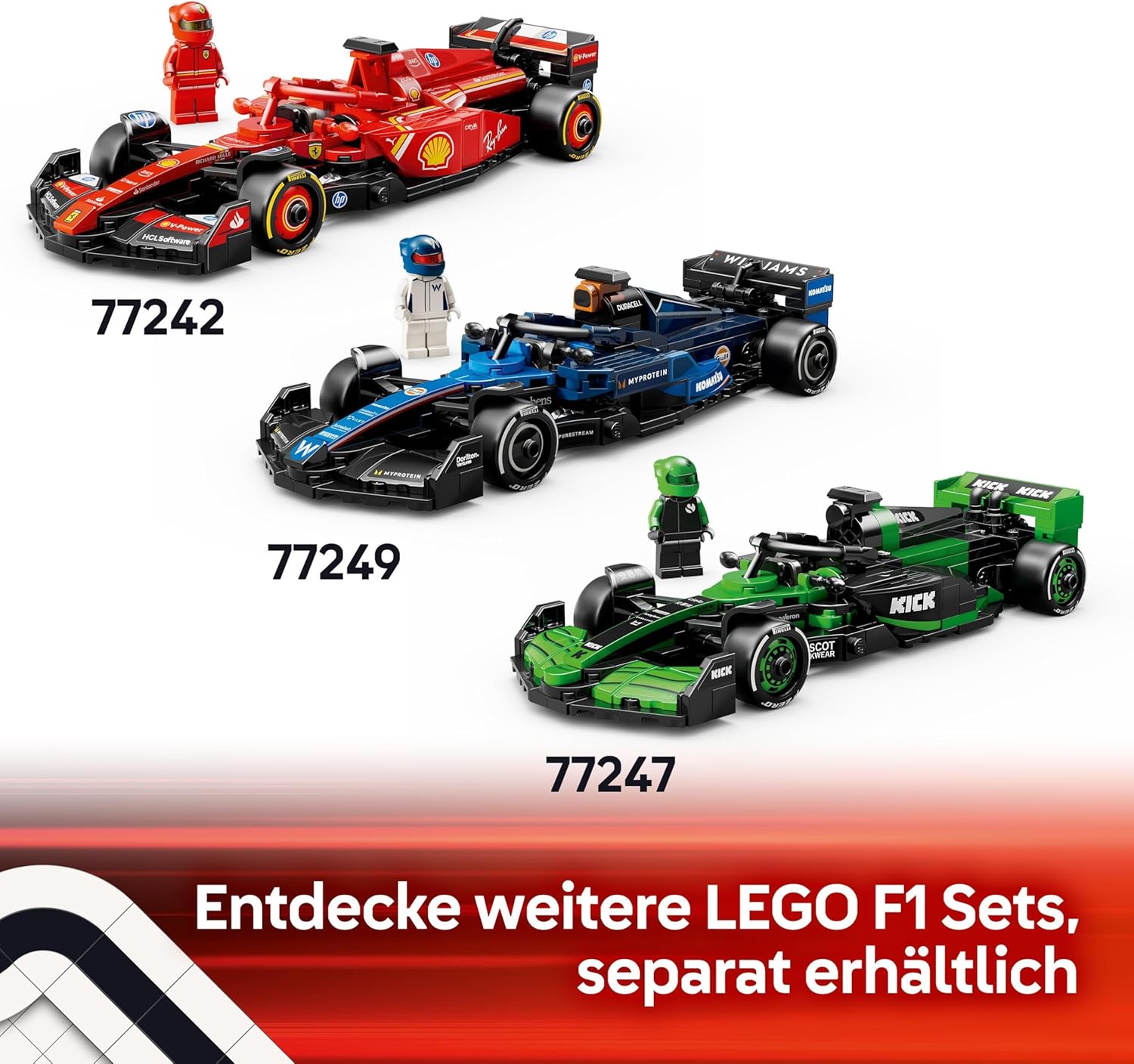 LEGO Speed Champions Aston Martin Aramco F1 AMR24 Race Car Toy with a Collectible Formula 1 Driver Minifigure - Model Kits for 10+ Year Old Boys & Girls or Adult Motorsport Fans 77245