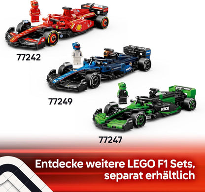 LEGO Speed Champions Aston Martin Aramco F1 AMR24 Race Car Toy with a Collectible Formula 1 Driver Minifigure - Model Kits for 10+ Year Old Boys & Girls or Adult Motorsport Fans 77245