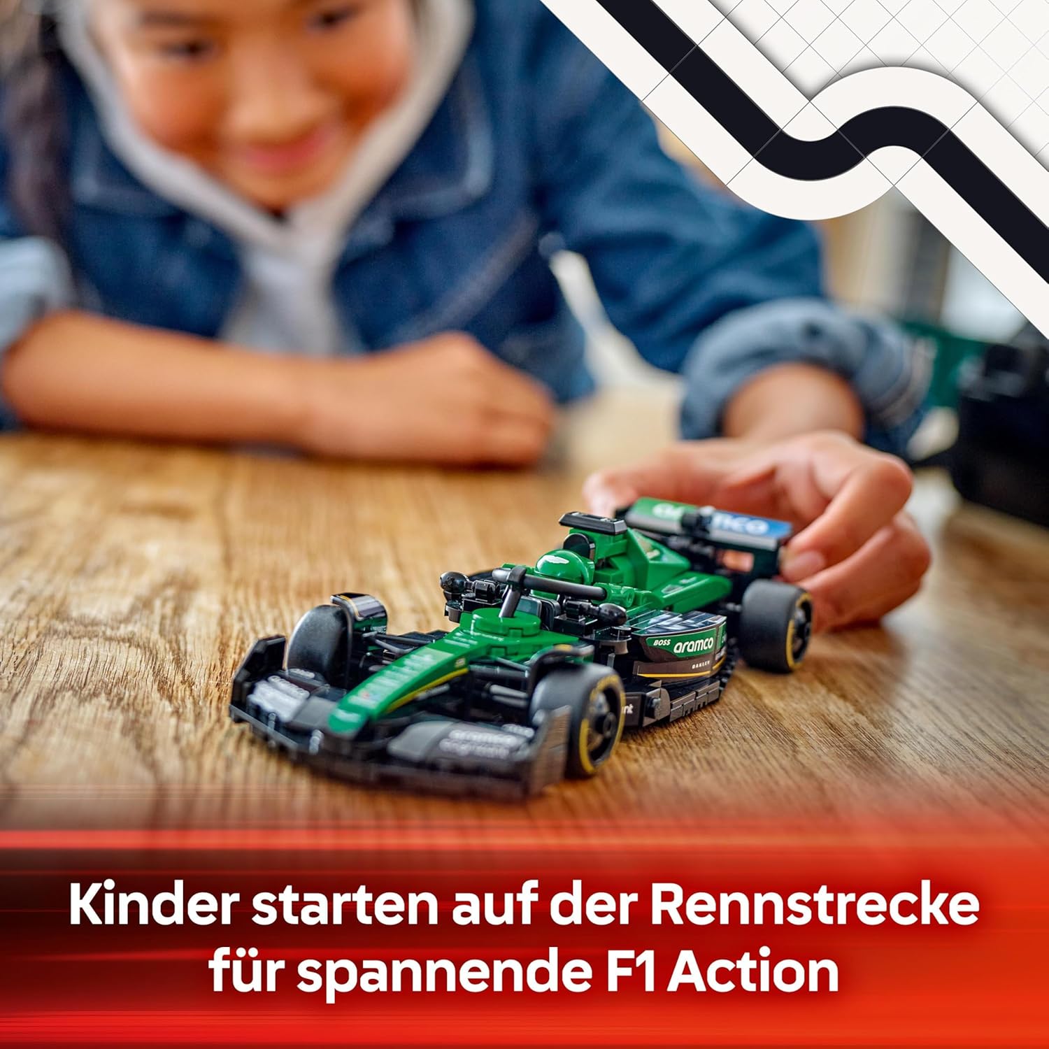 LEGO Speed Champions Aston Martin Aramco F1 AMR24 Race Car Toy with a Collectible Formula 1 Driver Minifigure - Model Kits for 10+ Year Old Boys & Girls or Adult Motorsport Fans 77245