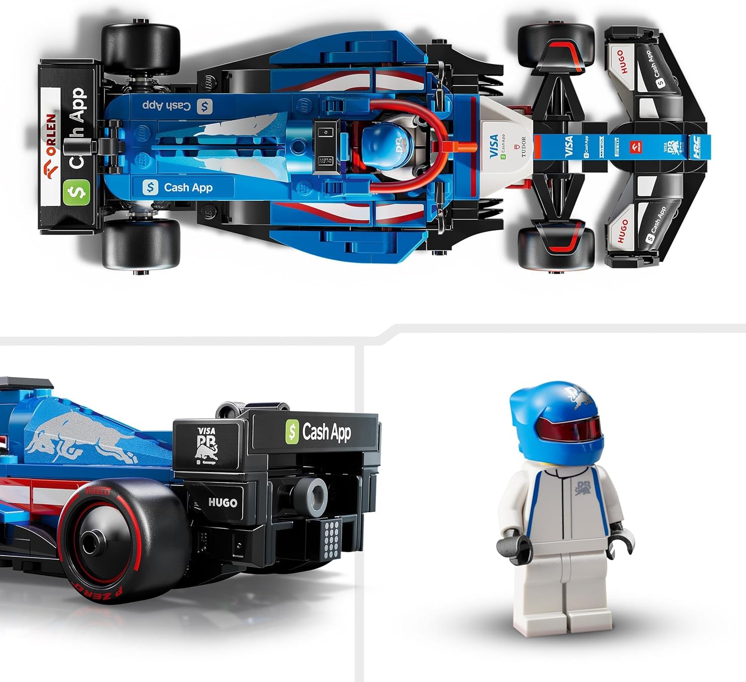 LEGO Speed Champions Auto da Corsa F1 Visa Cash App RB VCARB 01 Modello di Macchina da Collezione con Minifigure del Pilota di Formula 1, Regalo per Uomo, Donna e Adulti Fan dell'Automobilismo 77246