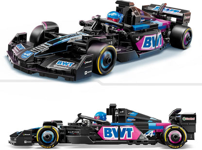LEGO Speed Champions Auto da Corsa BWT Alpine F1 Team A524 Macchina Giocattolo da Collezione con Minifigure del Pilota, Modello per Bambini e Bambine da 10 Anni o per Adulti Fan della Formula 1 77248