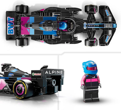 LEGO Speed Champions Auto da Corsa BWT Alpine F1 Team A524 Macchina Giocattolo da Collezione con Minifigure del Pilota, Modello per Bambini e Bambine da 10 Anni o per Adulti Fan della Formula 1 77248