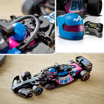 LEGO Speed Champions Auto da Corsa BWT Alpine F1 Team A524 Macchina Giocattolo da Collezione con Minifigure del Pilota, Modello per Bambini e Bambine da 10 Anni o per Adulti Fan della Formula 1 77248
