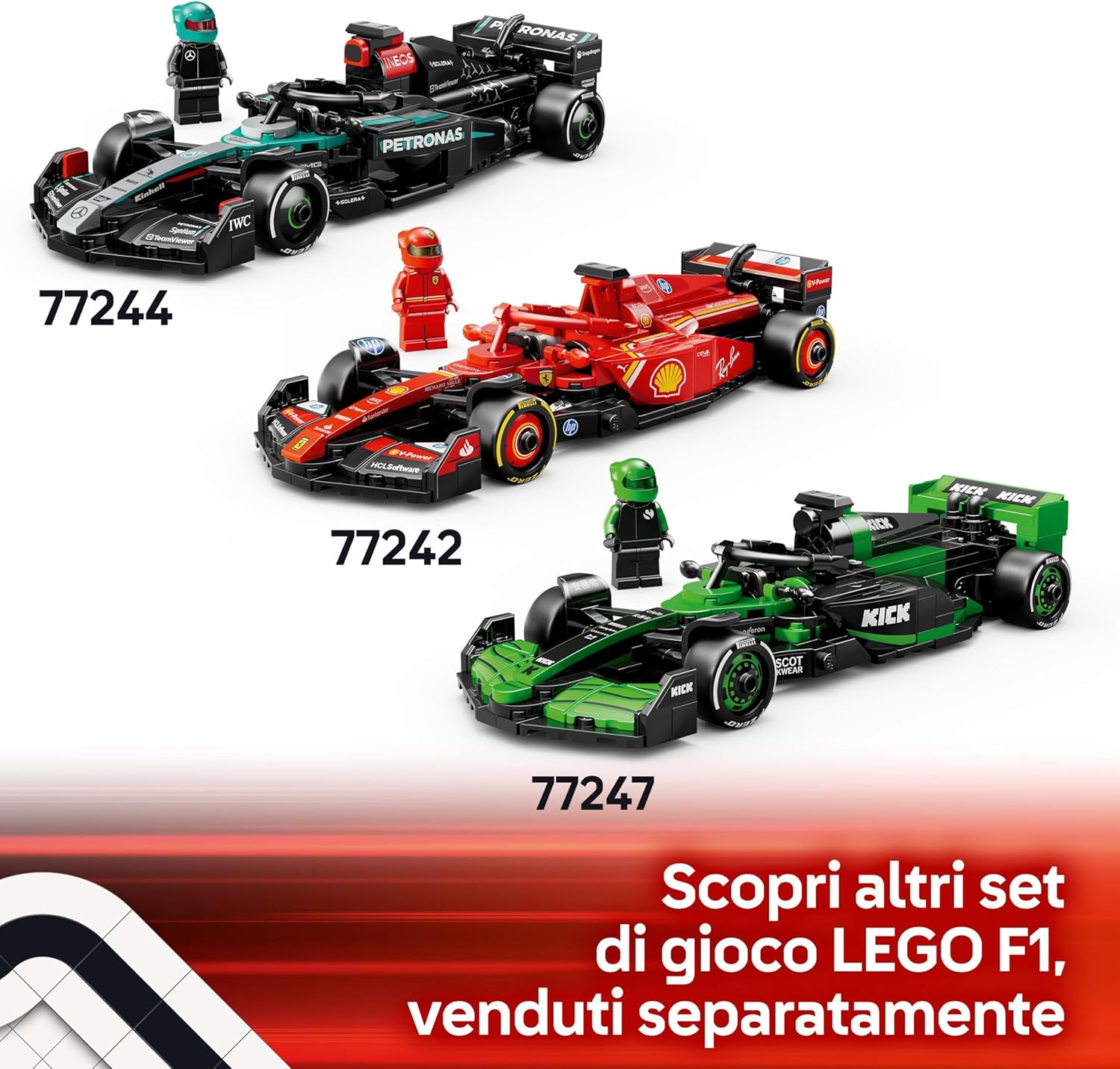 LEGO Speed Champions Auto da Corsa McLaren F1 Team MCL38 Macchina Giocattolo da Collezione con Minifigure del Pilota, Modello per Bambini e Bambine da 10 Anni o per Adulti Fan della Formula 1 77251
