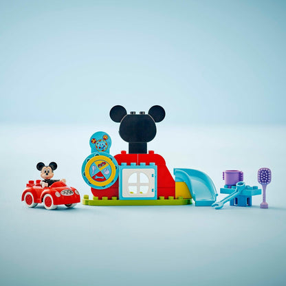 LEGO DUPLO ǀ Disney Mickey Mouse Clubhuis en Auto Bouwpakket voor Kinderen, Bouwbaar Speelgoed voor 2 jaar en Ouder, Cadeau voor Peuters om Kleuren te Sorteren, Inspireert Creatief Spel 10454