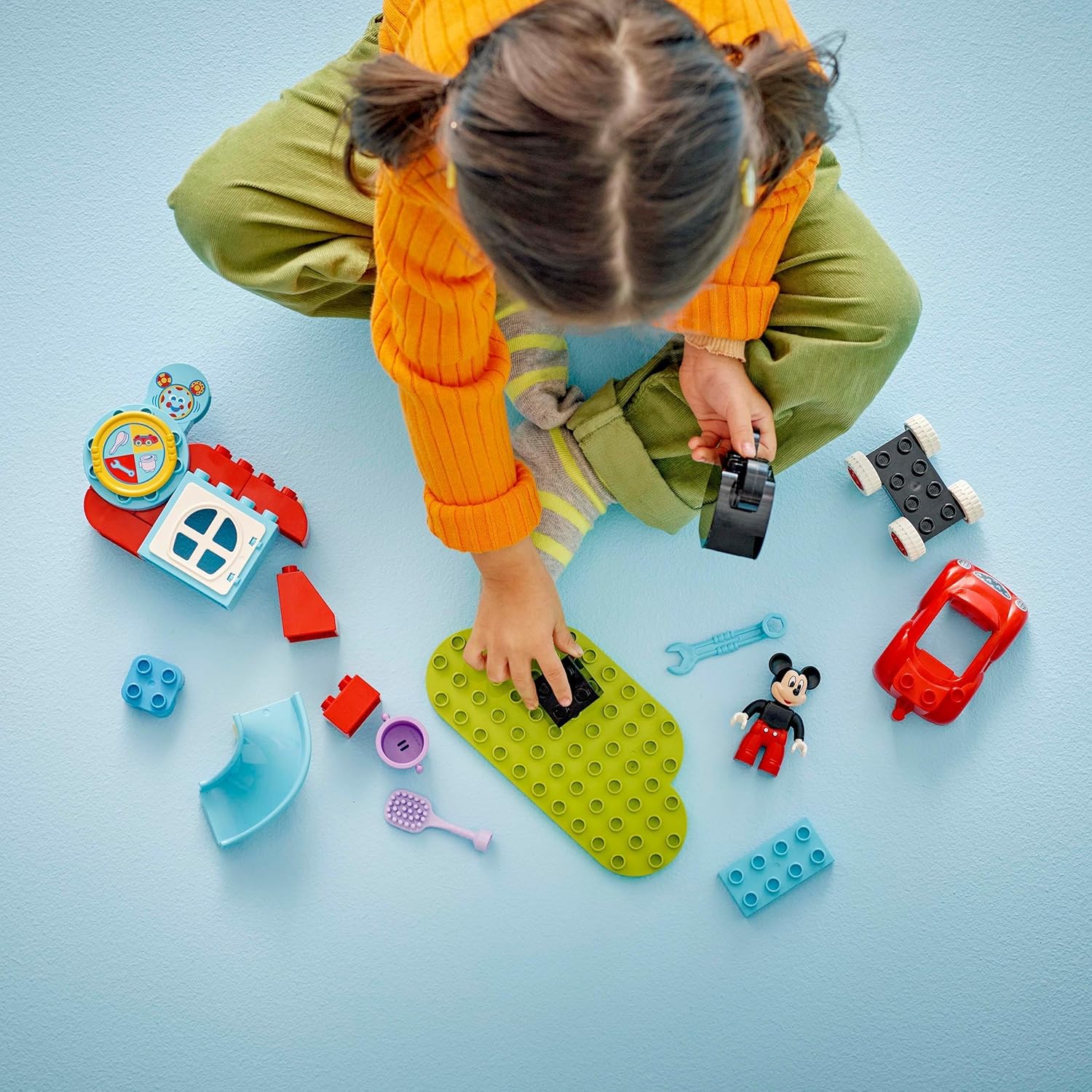 LEGO DUPLO ǀ Disney Mickey Mouse Clubhuis en Auto Bouwpakket voor Kinderen, Bouwbaar Speelgoed voor 2 jaar en Ouder, Cadeau voor Peuters om Kleuren te Sorteren, Inspireert Creatief Spel 10454