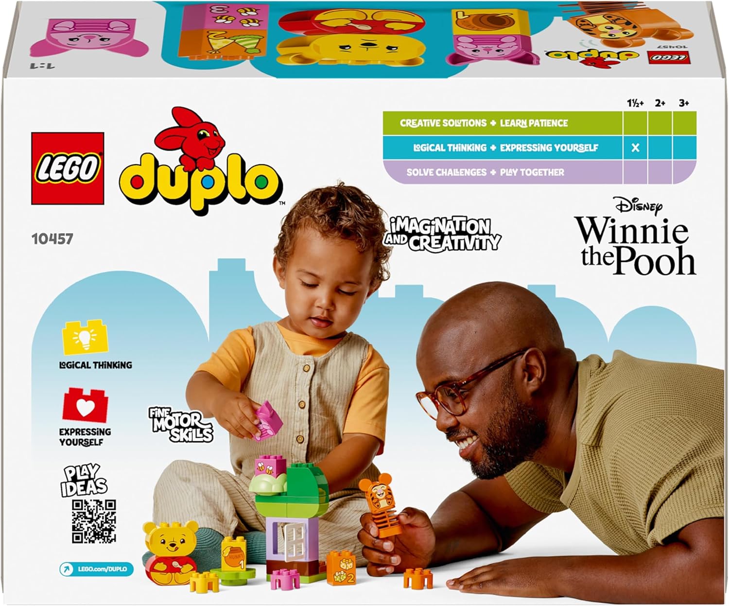 LEGO DUPLO | Disney Festa di Compleanno di Winnie the Pooh - Giocattolo Educativo con Personaggi con Doppio Volto e Casa sull'Albero, Giochi Didattici per Bambini e Bambine da 18 Mesi in su - 10457